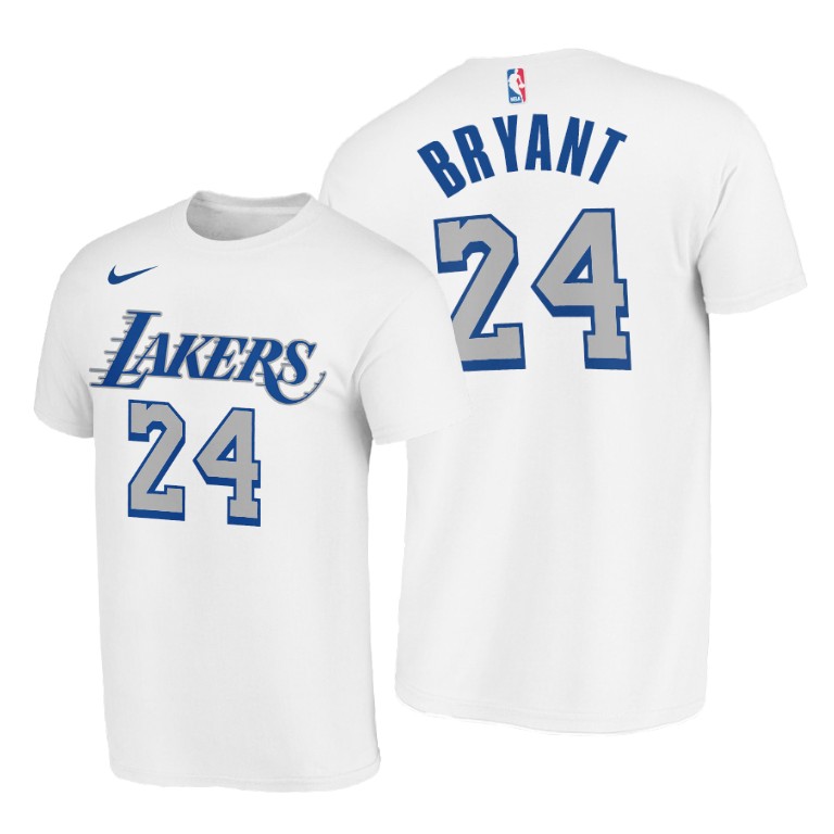 Men's Los Angeles Lakers Kobe Bryant #24 NBA 2020-21 City Edition White Basketball T-Shirt YFE4283GD